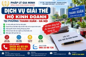 Dịch vụ giải thể hộ kinh doanh tại phường Thanh Xuân Hà Nội