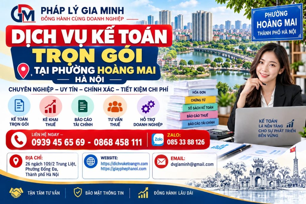 Dịch vụ kế toán trọn gói tại phường Hoàng Mai Hà Nội 1 Dịch vụ kế toán trọn gói tại phường Hoàng Mai Hà Nội