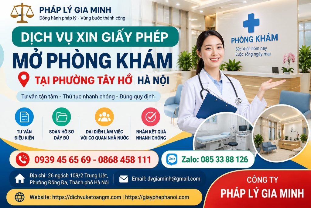 Dịch vụ xin giấy phép mở phòng khám tại phường Tây Hồ Hà Nội 1 Dịch vụ xin giấy phép mở phòng khám tại phường Tây Hồ Hà Nội